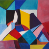 Karl Jirikovsky: Komposition 2020-5, Acryl auf Leinwand, 100 x 120 cm