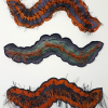 Ulrike Saremba: Raupentanz, Japanpapier, geschnitten, je 25 x 65 cm