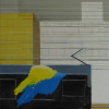 Petry Seidel: Ohne Titel, Pigmente und Malmittel auf Leinwand, 100 x 50 cm