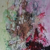 Ulrike Thiemann: Gekrabbel, Arylmischtechnik auf Papier, 100 x 70 cm
