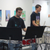 Tim Schumacher und Max Wallner begeisterten die Besucher mit ihrer Percussion-Performance.