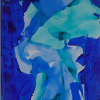 Margarete Baur: AZUR, Acryl auf Leinwand, 120 × 40 cm