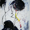 Heidemarie Fruth: Das Blaue vom Himmel versprechen, Öl auf Leinwand, 112 × 70 cm