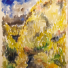 Peter Müssig: Steinbruchlandschaft 2022, Aquarell auf Bütten, 80 × 60 cm (mit Rahmen; Bildgröße 65 x 50 cm)