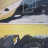 Petry Seidel: Lufthaus 1, Lufthaus 2, Pigmente, Malmittel auf Leinwand, jeweils 70 × 80 × 2 cm