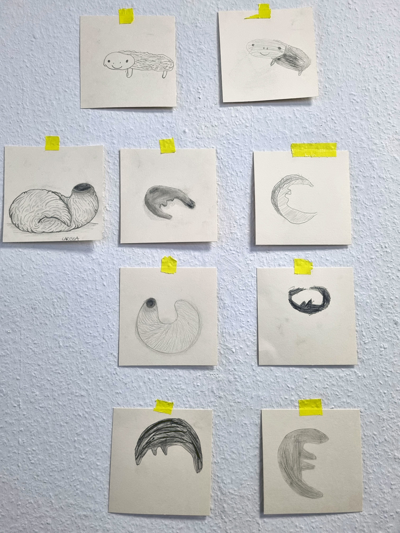 Schülerinnen und Schüler beim Workshop in der Ausstellung von Annette Czopf und Claudia Dietz Schülerinnen und Schüler beim Workshop in der Ausstellung von Annette Czopf und Claudia Dietz