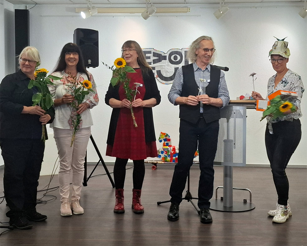 Das BEYOND-FUN-Projektteam: Katrin Geigenmüller, Angela Kößler, Heike Schmidt, Michael Schmidt, Marion Musch (v.l.n.r.)