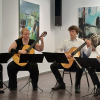 Das Gitarrenquartett "La Granja de Abrazos" (Ella, Britta, Arne Dingler, Adam Šolta - v.l.n.r.) begeisterte das Vernissagenpublikum.