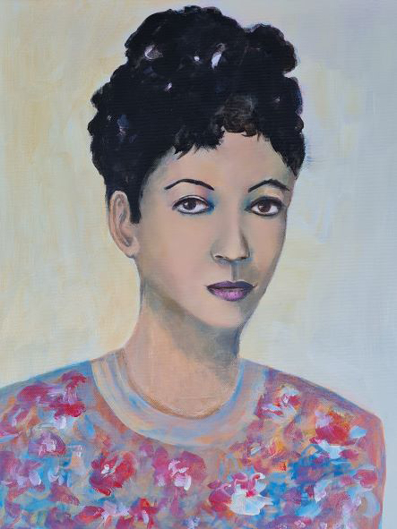 Roswitha Eicher: Olga, Acryl, 50 x 40 x 1,5 cm