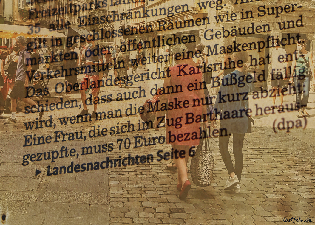 Wolfgang Strähler: 2021 - Text 1, Foto / Montage, gedruckt auf Hahnemühle Matt FineArt, 30 x 42 cm