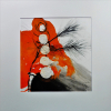 Traudel Spreter: Seiden - Kiefer, Tusche/Wachs, 60 x 60 cm