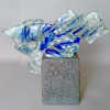 Elke Steiger: Aufbruch, Keramik, Rakubrand, Glas, Glassfusing, 29 x 36 x 9 cm