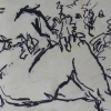 Albrecht Weckmann, Susanna im Bade, Kohlezeichnung auf Karton, 50 x 80 cm